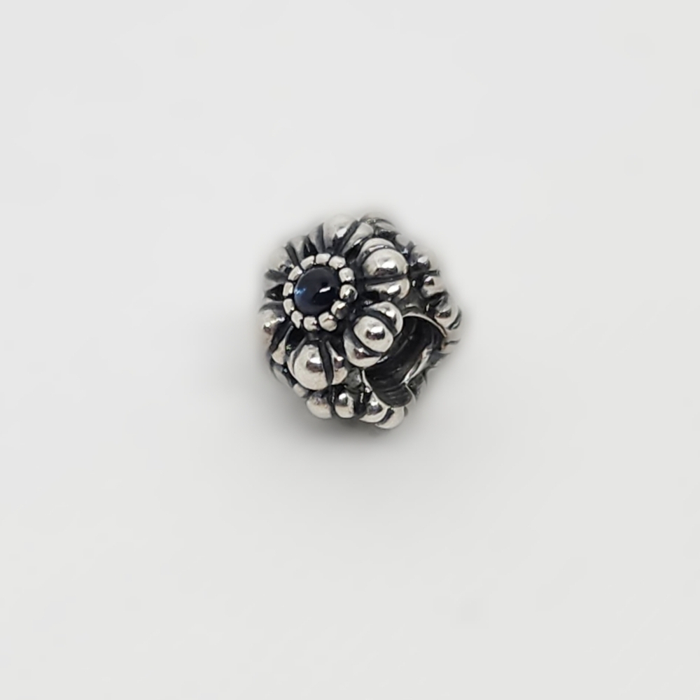 Pandora Retired Birthday Bloom Sapphire Bead